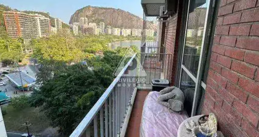 Apartamento 2 quartos, varanda, 100 mts, vista para o verde e lagoa, na lagoa.