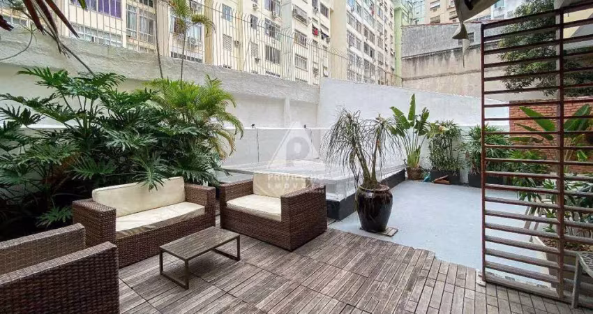 Apartamento garden à venda, 3 quartos, 1 suíte, 1 vaga, copacabana - rio de janeiro/rj