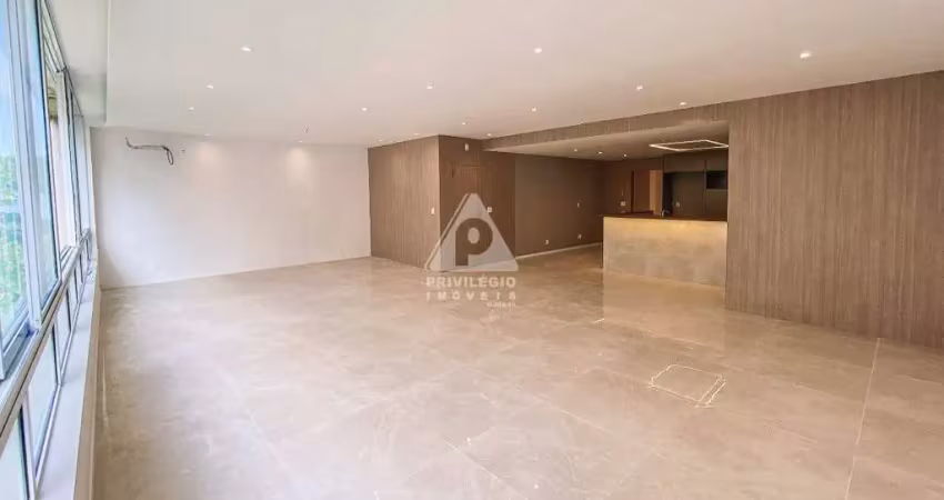 Apartamento de alto padrão com 3 suítes, vista lateral mar e elevador privativo na quadra da praia de copacabana.