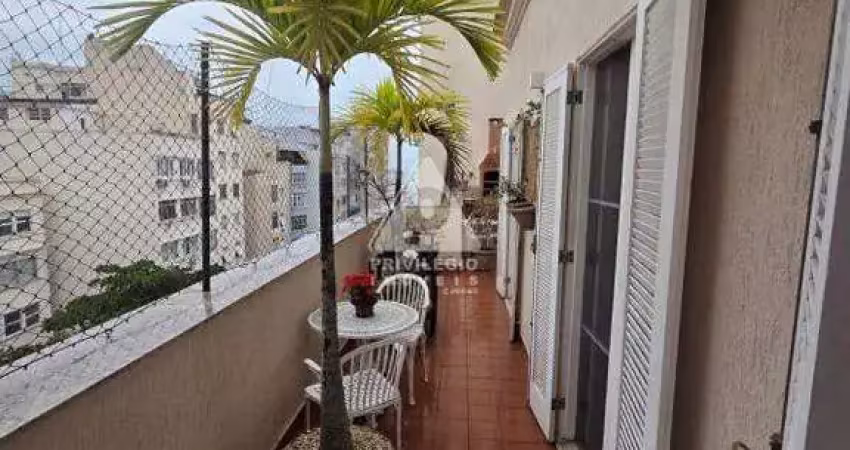 Apartamento 204m². rua gomes carneiro, vista lateral praia ipanema, com varanda, churrasqueira, 4 quartos, sendo 1 suíte, sala 3 ambientes e 1 vaga