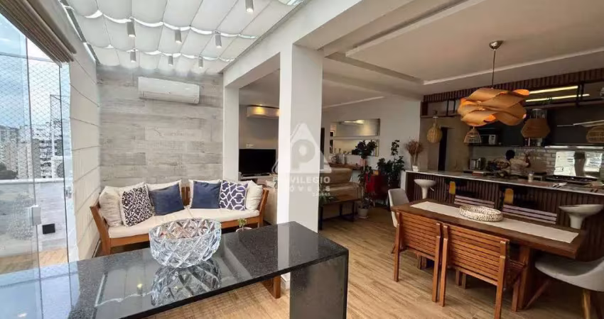 Cobertura linear no humaitá, 4 quartos, 200m², vista cristo