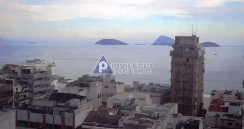 Sala comercial, 28 mts, vista para o mar, ilhas cagarras e morro dois irmãos, em ipanema.