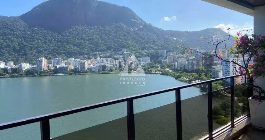Espetacular cobertura duplex | vista panorâmica para a lagoa e cristo | 4 quartos (2 suítes) | 3 vagas na escritura
