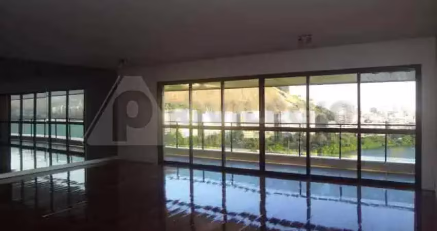 Apartamento de 380m² na lagoa: 4 quartos, 4 vagas e vista panorâmica deslumbrante