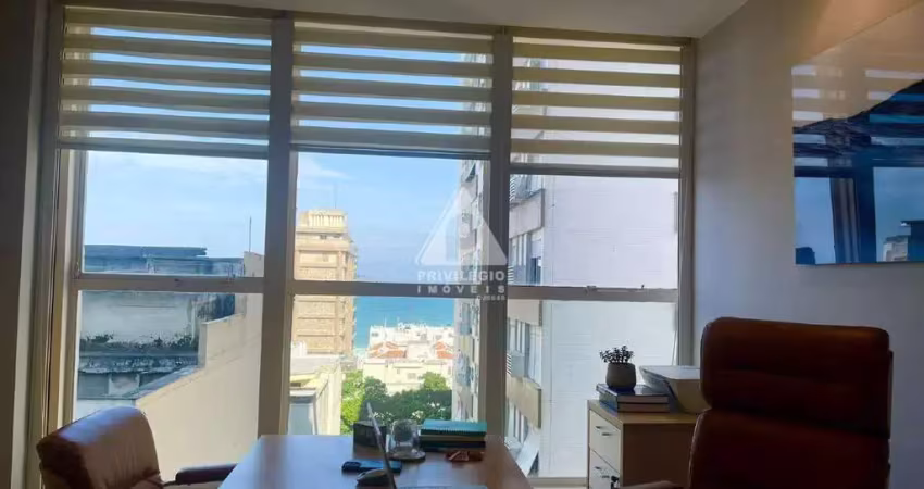 Sala comercial com vista mar à venda no edifício fórum – ipanema, rj