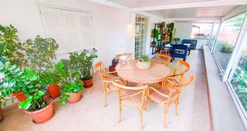 Excelente apartamento tipo cobertura no leblon, acabamento rustico, 338 m², 2 vagas.