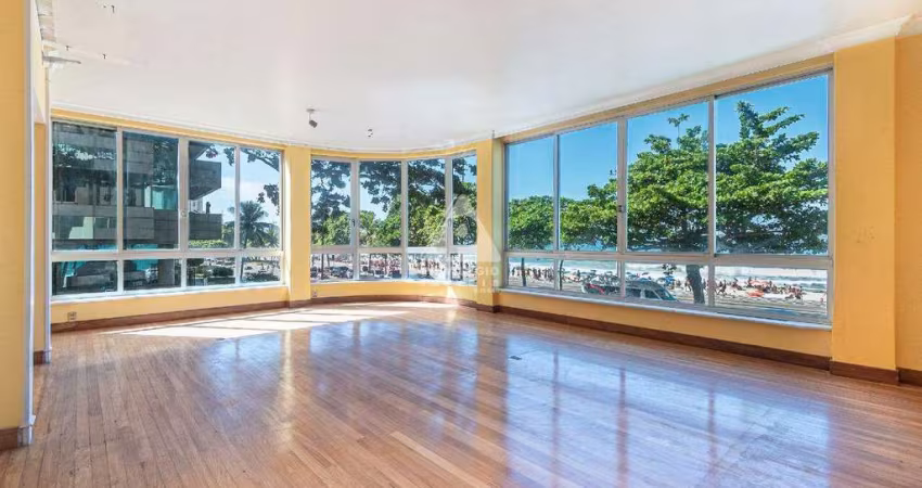 4 quartos, 2 suites, DPE, 2 vagas, 210m2 com vista praia e mar no Leblon.
