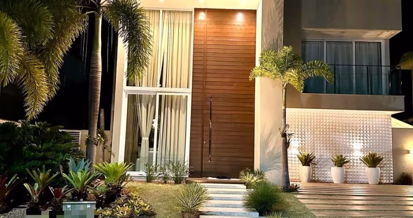 Casa 4 suítes 306 m2 moderna, energia solar, Alphaville Litoral Norte 1