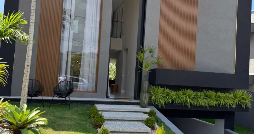 Casa a venda 5 suítes NOVA, PORTEIRA FECHADA no Alphaville Litoral Norte 3