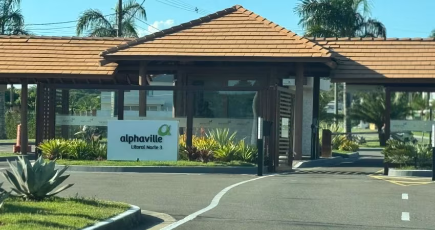 Lote plano 472 m2 no alphaville Litoral Norte 3