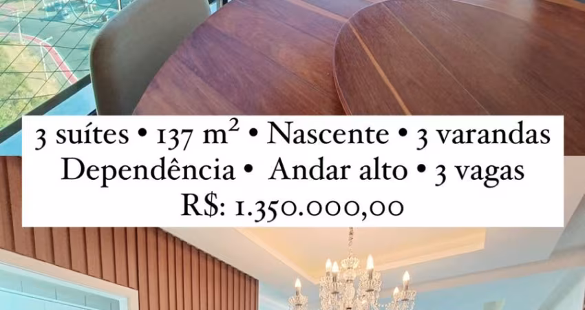 Apartamento 3 suítes 137 m2 Vista mar Colina A Patamares
