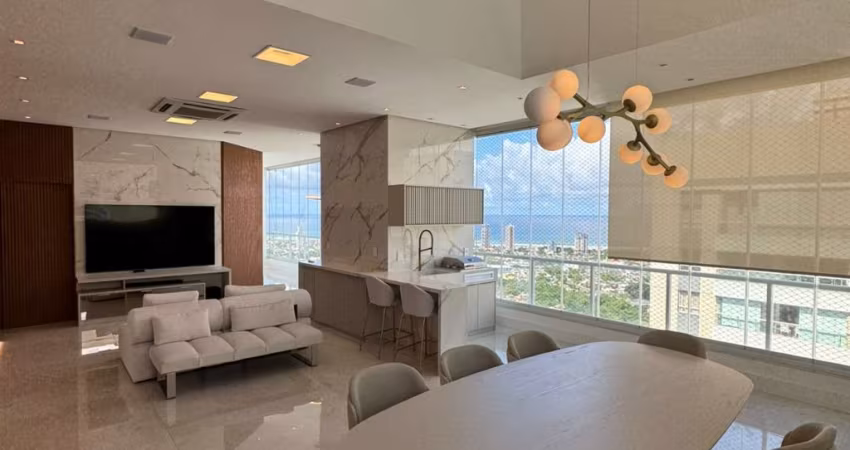 Cobertura linear 3 suites 220 m2 alto padrao, mobiliada no Platno Greenville Patamares