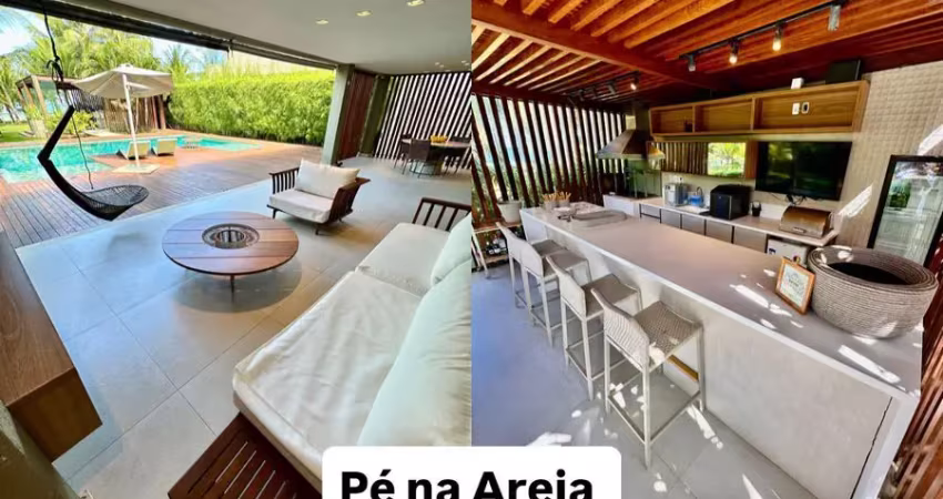 Casa 5 suítes de luxo pé na areia em guarajuba - bahia