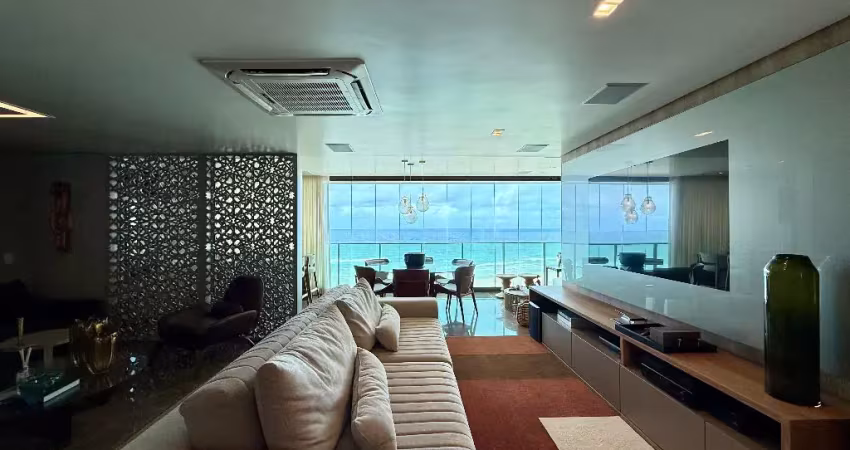 Apartamento a venda 4 suítes 235 m2, nascente, frente mar dazur- jaguaribe
