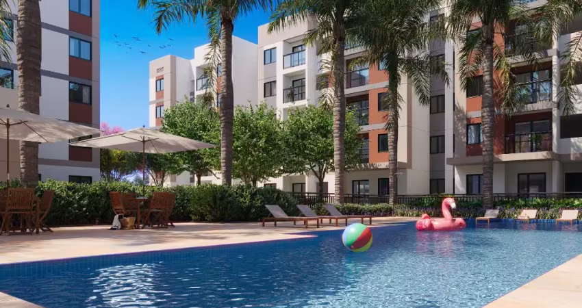 Apartamentos 48m² 1 quarto  varanda, com vaga, condomínio localizado a 1km da praia no recreio