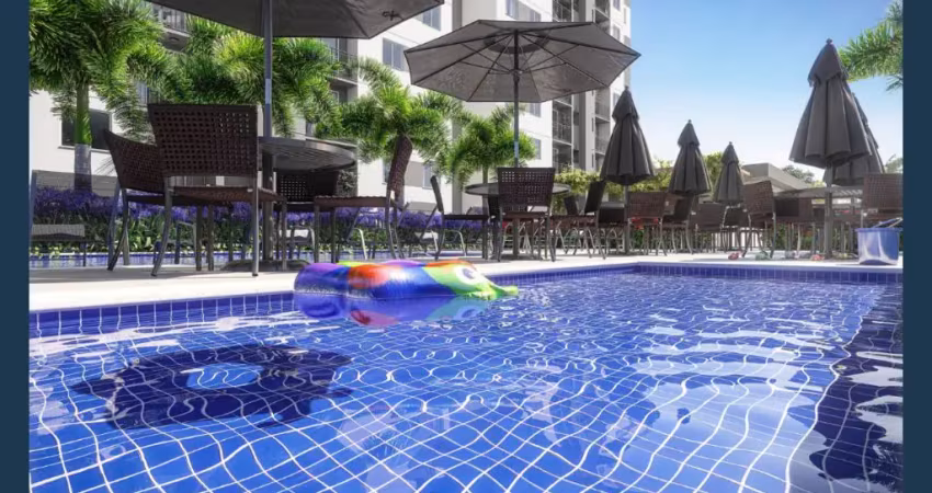 Apartamentos 45m² 2 quartos com varanda, 1 vaga para carro, condomínio com área de lazer próximo ao metrô em irajá