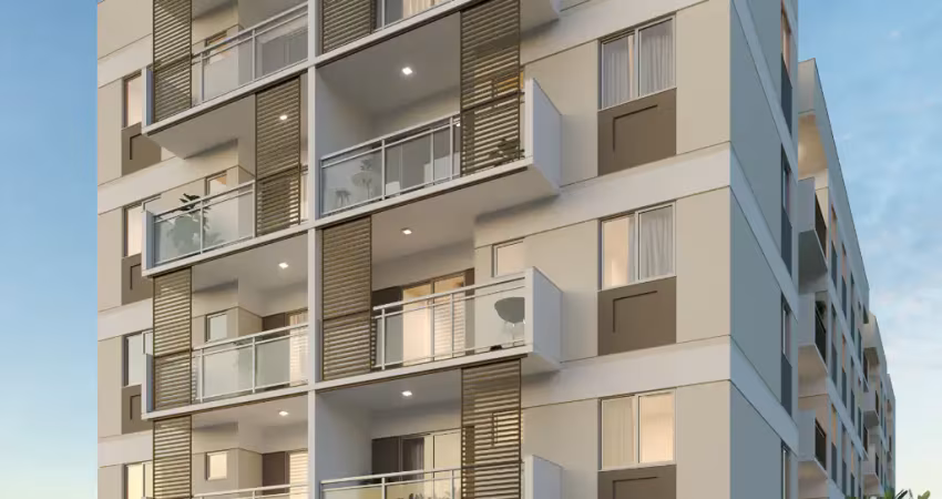Apartamentos 49m² 2 quartos com varanda, opção de garden, condomínio fechado com área de lazer em quintino