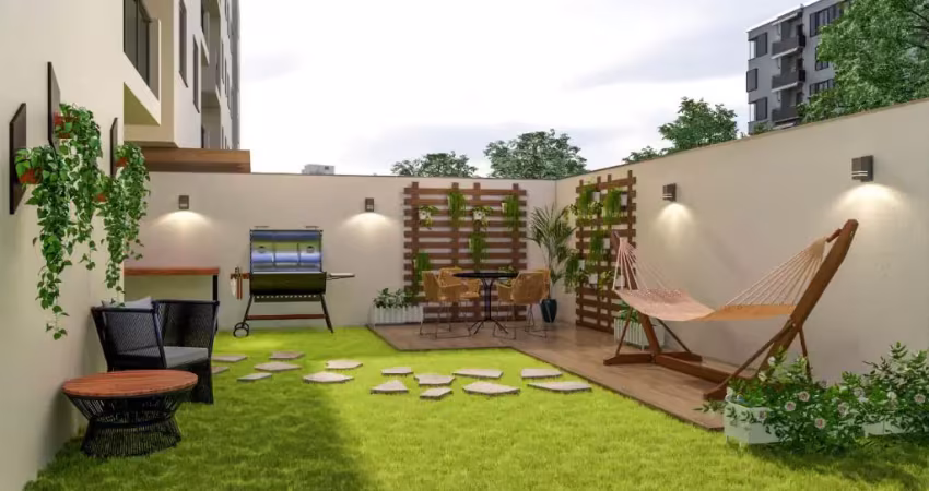Coberturas 97m² 2 quartos com varanda, suíte, 1 vaga, condomínio fechado com área de lazer em quintino