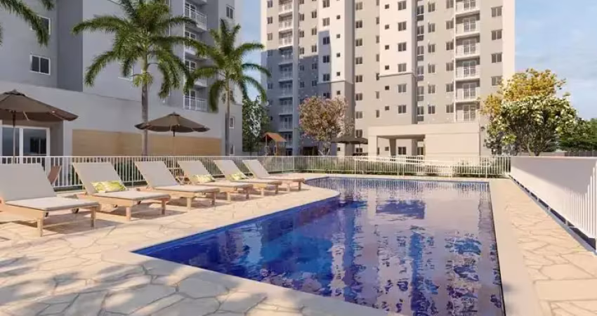 Apartamentos 48m² 2 quartos com  varanda, opção de suíte, condomínio fechado, área de lazer em xerém/duque de caxias