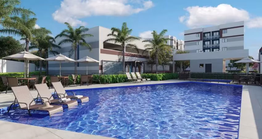 Apartamentos 48m² 2 quartos com varanda, vaga de garagem, a poucos metros da praia do recreio