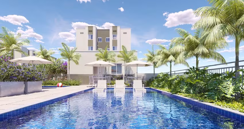 Apartamentos 2 quartos, opção de garden, condomínio com lazer na praça seca