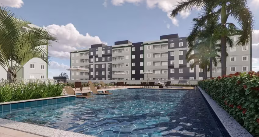 Apartamentos 45m² 2 quartos, varanda, condomínio com elevador, área de lazer completa em campo grande