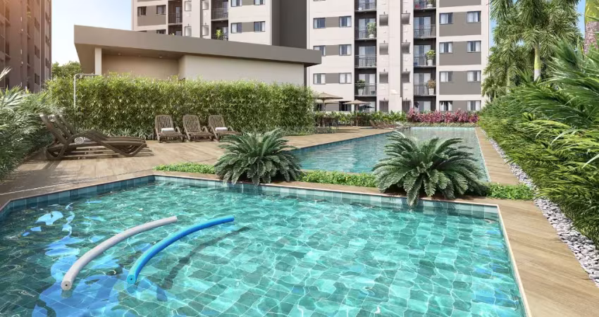 Apartamentos 2 quartos com varanda, condomínio fechado, área de lazer, próximo ao center shopping no pechincha