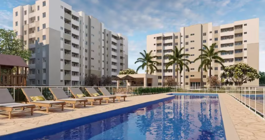 Apartamentos 50m² 2 quartos com varanda, vaga para carro, condomínio fechado e área de lazer completa em são pedro da aldeia