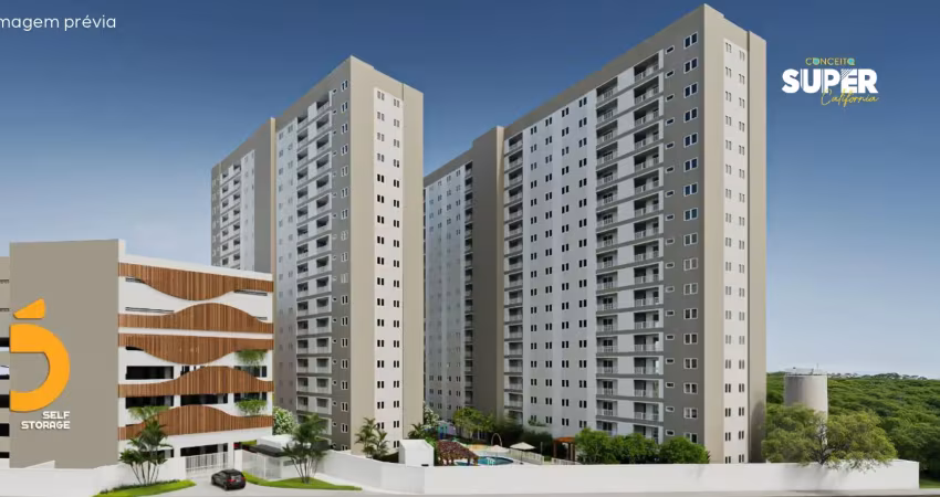 Apartamentos 45m² 2 quartos, varanda, condomínio fechado com área de lazer em nova nova iguaçu