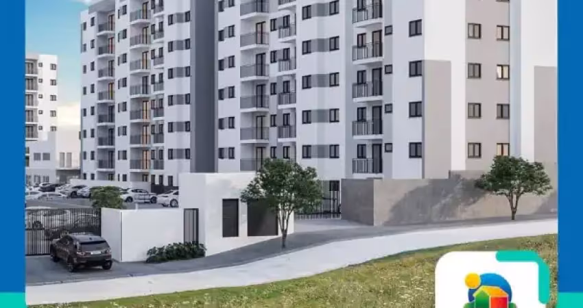 Lançamento de apartamentos 46m² 2 quartos com varanda, sem vaga para carro, condomínio fechado e área de lazer em campo grande