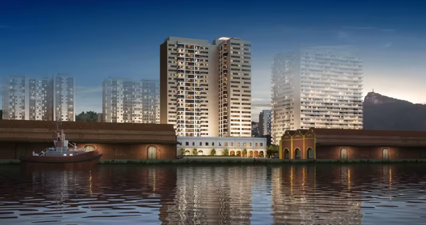 Lançamento studio 1 quarto com varanda, condomínio fechado, área de lazer no porto maravilha