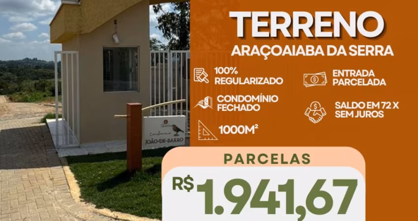 LOTES DE 1000 METROS EM CONDOMINIO DE CHACARAS