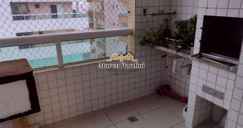 3 dormitórios, sendo uma suíte, varanda gourmet com churrasqueira a carvão,
 6 andar alto, de frente, posição sol da manhã, sala dois ambientes, cozinha planejada, área de serviço e 2 garagem.  aparta