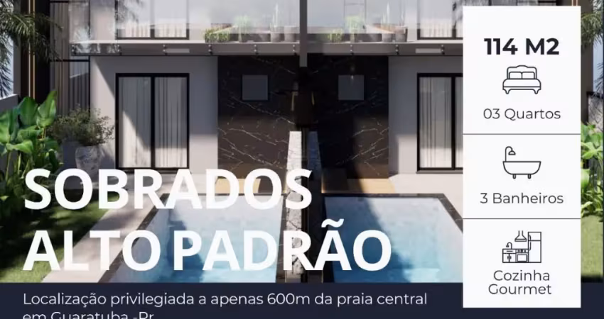 EXCELENTE SOBRADO ALTO PADRÃO GUARATUBA COM PISCINA BREJATUBA