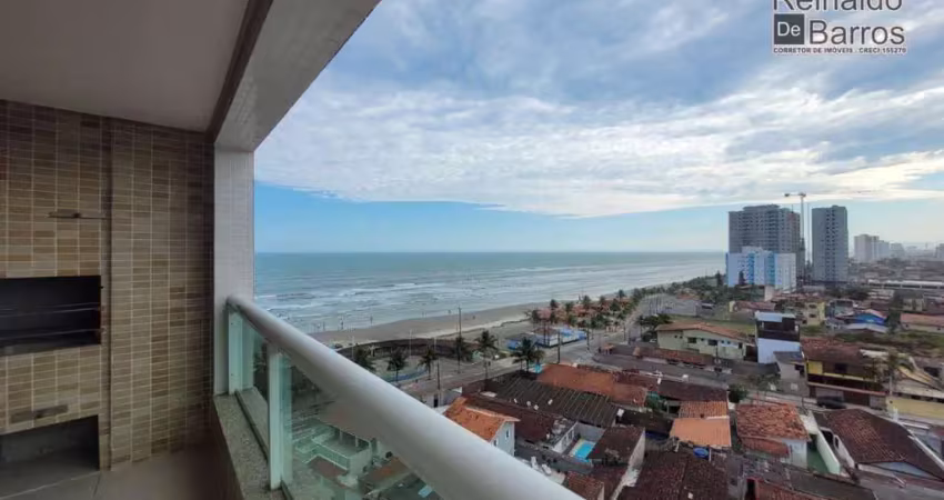 Apartamento frente mar com dois dormitórios em mongaguá.