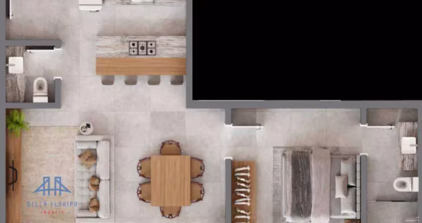 Apartamento com 1 dormitório à venda, 56 m² por R$ 607.000 - Barra da Lagoa - Florianópolis/SC