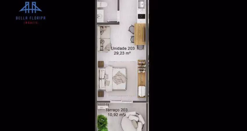 Studio com 1 dormitório à venda, 29 m² por r$ 386.000 - santo antônio de lisboa - florianópolis/sc