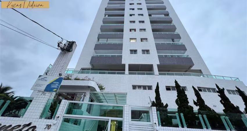 Apartamento 01 dromitório com sacada gourmet!  vista para praia!
