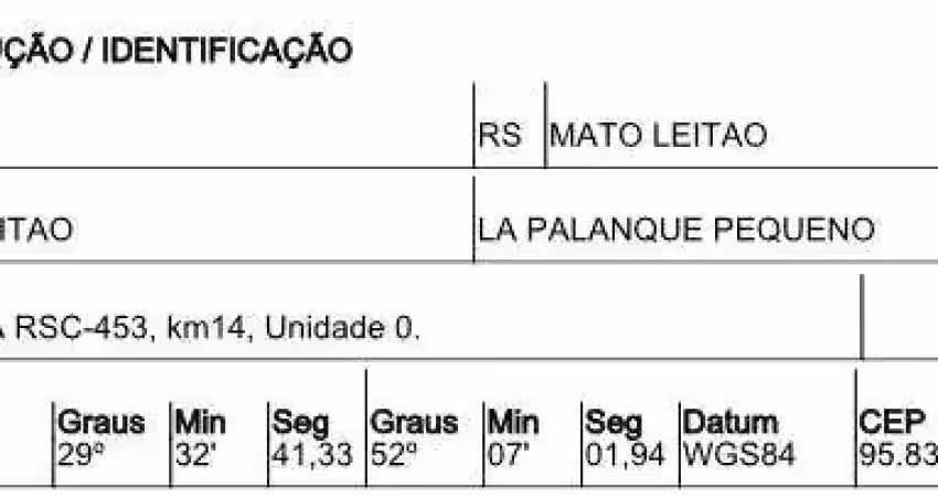 Oportunidade única em mato leitao - rs | tipo: gleba urbana | negociação: venda online  | situação: imóvel