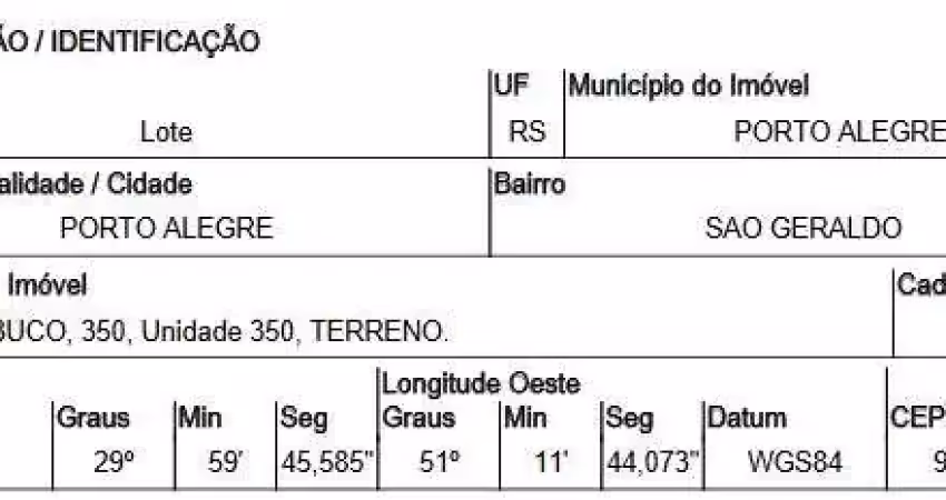 Oportunidade única em porto alegre - rs | tipo: terreno | negociação: venda direta online  | situação: imóvel