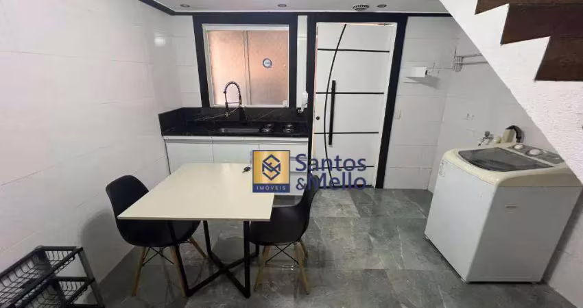 Kitnet com 1 dormitório para alugar, 28 m² por r$ 1.860,11/mês - cerâmica - são caetano do sul/sp