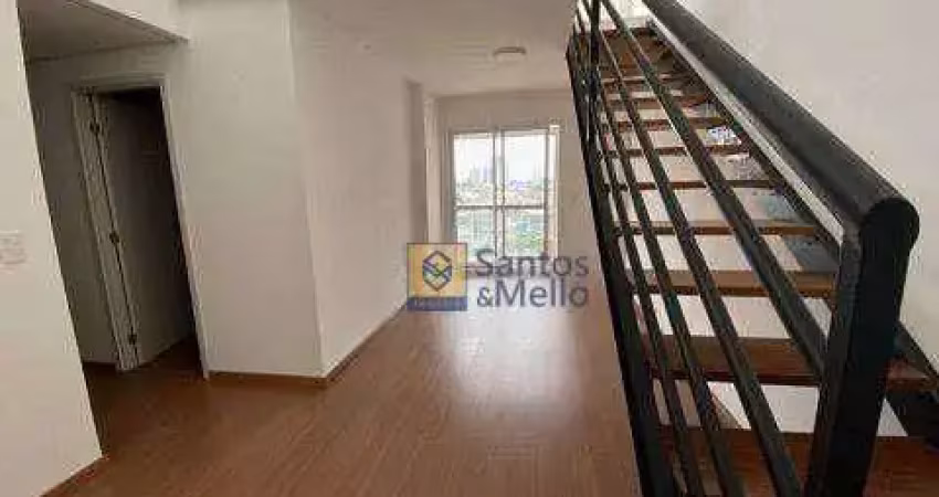 Cobertura com 2 dormitórios para alugar, 83 m² por r$ 3.780,00/mês - vila pires - santo andré/sp