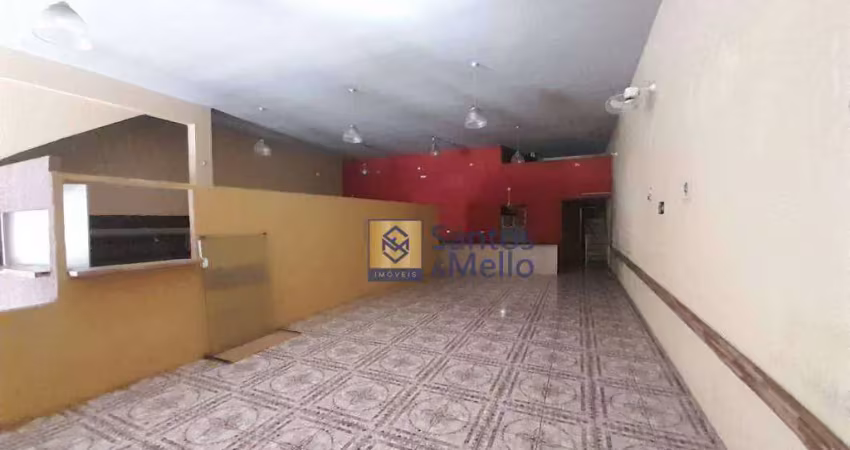 Salão para alugar, 253 m² - parque das nações - santo andré/sp excelente localização ideal para restaurantes, padarias, lanchonete.