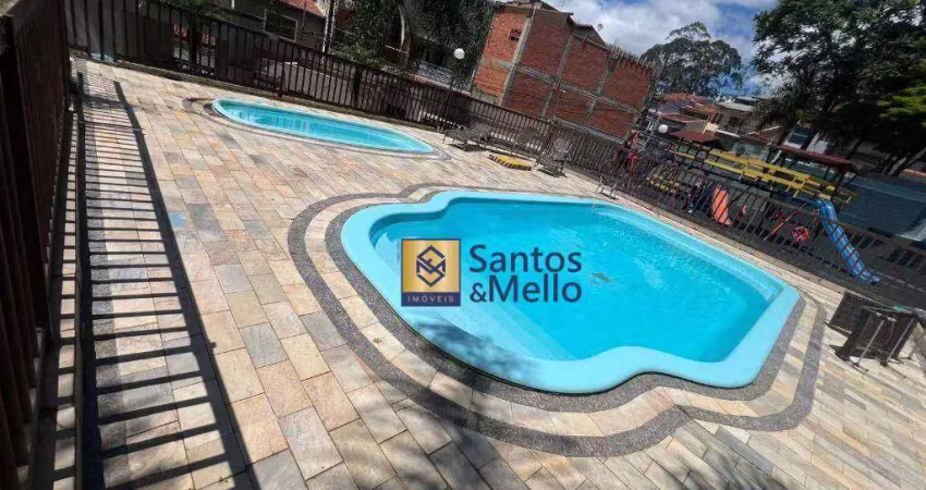 Apartamento com 2 dormitórios para alugar, 55 m² por r$ 2.242,00/mês - parque são vicente - mauá/sp