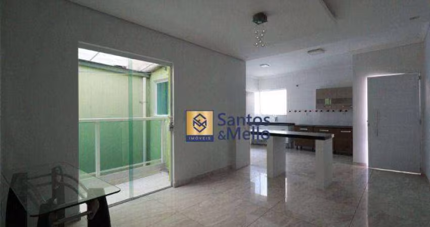 Casa com 2 dormitórios para alugar, 70 m² por R$ 2.840,00/mês - Campestre - Santo André/SP