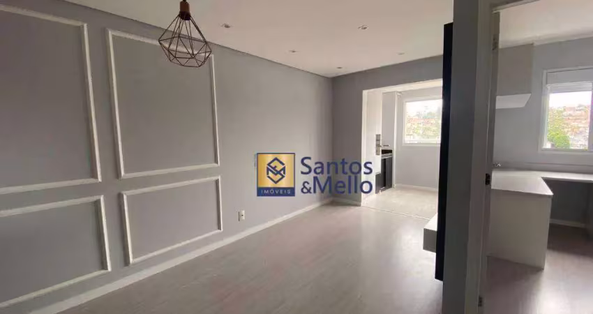 Apartamento com 2 dormitórios, 59 m² - venda por r$ 445.000 ou aluguel por r$ 3.150/mês - vila tibiriçá - santo andré/sp