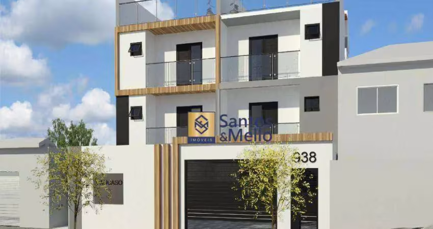 Apartamento com 2 dormitórios à venda, 49 m² por r$ 355.000,00 - parque novo oratório - santo andré/sp