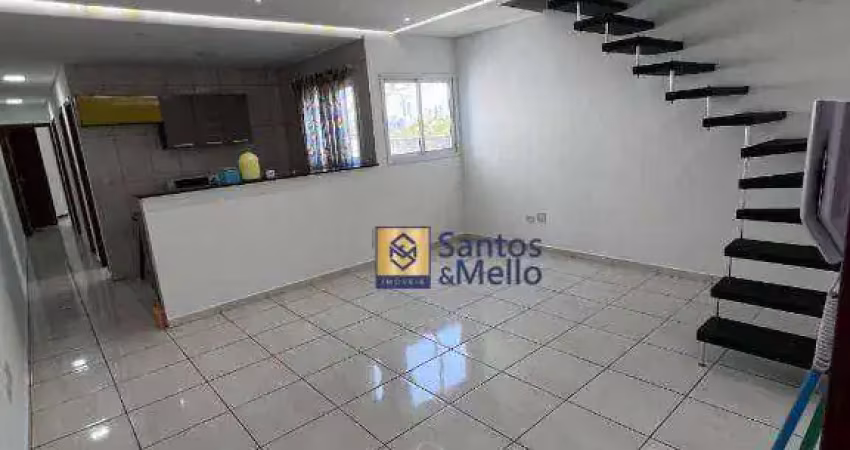 Cobertura com 3 dormitórios à venda, 121 m² por r$ 550.000,00 - vila pires - santo andré/sp