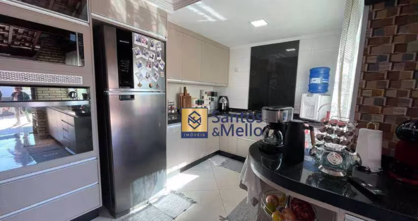 Cobertura com 2 dormitórios à venda, 112 m² por r$ 530.000,00 - parque novo oratório - santo andré/sp