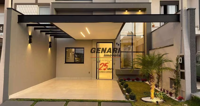 Casa com 3 quartos à venda, 125 m² por R$ 1.275.000 - Condomínio Jardins do Império - Indaiatuba/SP